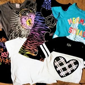 Lot of 9 girls t shirts size 7